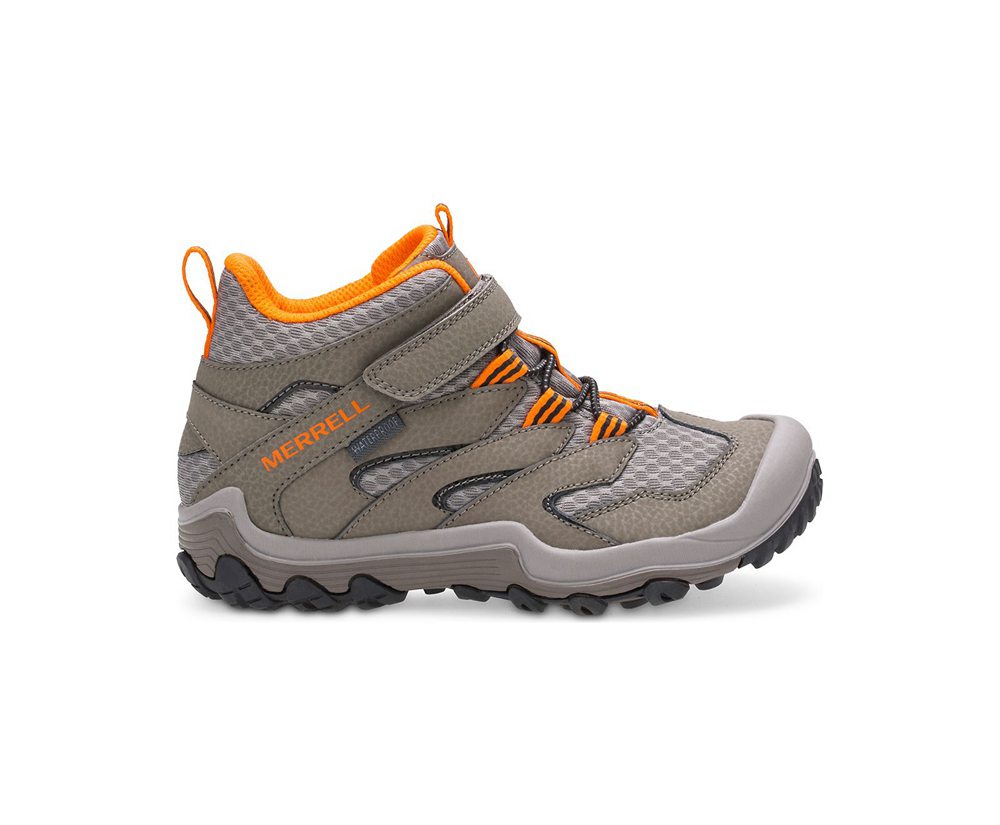 Kozaki Merrell Dziecięce Szare - Chameleon 7 Access Mid A/C Waterproof - 075841-EDX